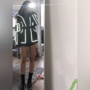 I.AM.GIA Trexler  black reflective Romper - size S